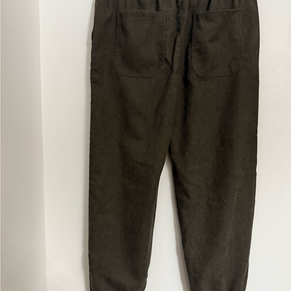 SHEIN Brown Chinos Relaxed Fit Elastic Waist